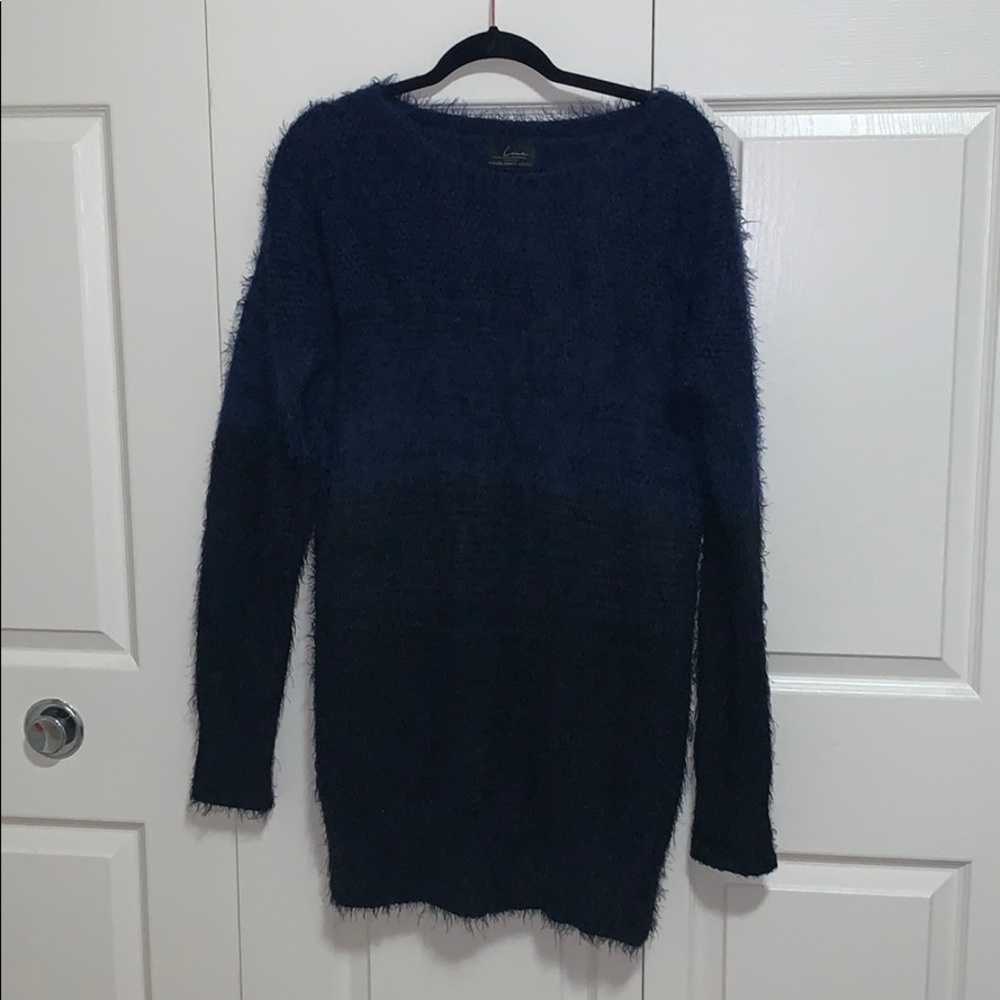 South Moon Under fuzzy two-tone sweater